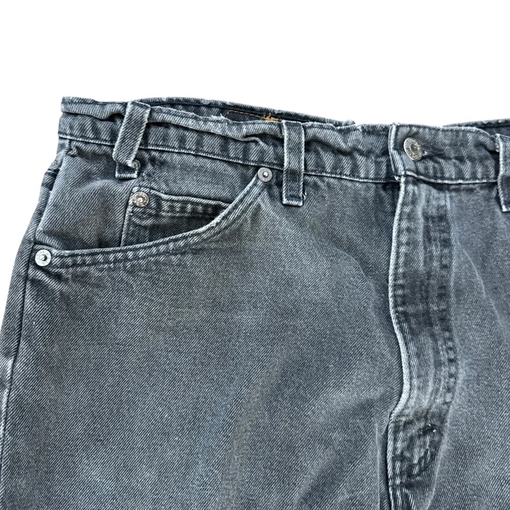 Vintage Levis 555 Orange Tab Black Relaxed Fit Straight Jeans Mens 34x30 USA 90s